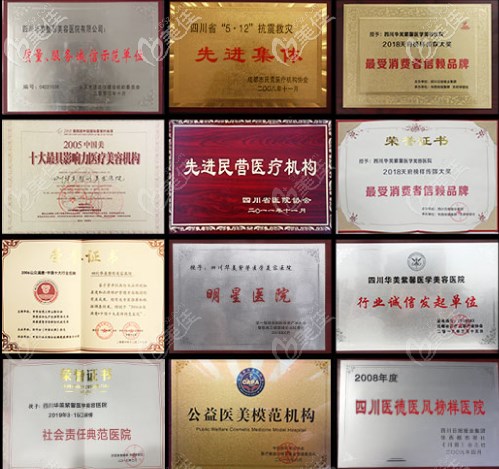 成都華美紫馨部分榮譽